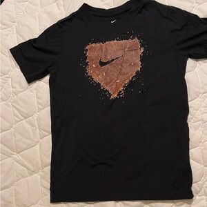 Nike Black T-Shirt with Brown Graphic